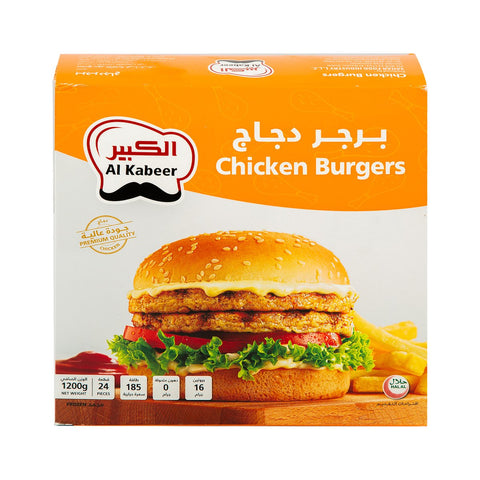 GETIT.QA- Qatar’s Best Online Shopping Website offers AL KABEER CHICKEN BURGER 24 PCS 1.2 KG at the lowest price in Qatar. Free Shipping & COD Available!