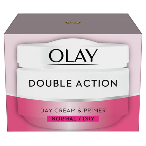 GETIT.QA- Qatar’s Best Online Shopping Website offers OLAY ESSENTIALS DOUBLE ACTION NORMAL AND DRY SKIN DAY CREAM 50 ML at the lowest price in Qatar. Free Shipping & COD Available!