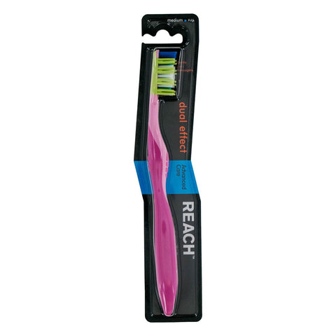 GETIT.QA- Qatar’s Best Online Shopping Website offers REACH DUAL EFFECT MEDIUM TOOTHBRUSH 1 PC at the lowest price in Qatar. Free Shipping & COD Available!