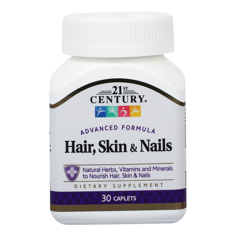 GETIT.QA- Qatar’s Best Online Shopping Website offers 21ST CENTURY HAIR-- SKIN & NAILS ADVANCED FORMULA-- 30 CAPLETS at the lowest price in Qatar. Free Shipping & COD Available!