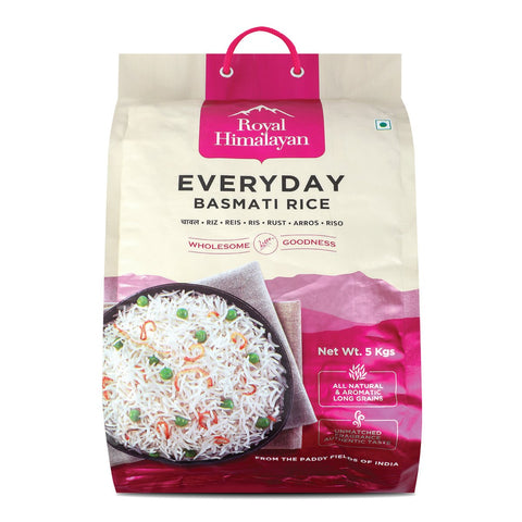 GETIT.QA- Qatar’s Best Online Shopping Website offers ROYAL HIMALAYAN EVERYDAY BASMATI RICE VALUE PACK 5 KG
 at the lowest price in Qatar. Free Shipping & COD Available!