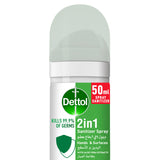 GETIT.QA- Qatar’s Best Online Shopping Website offers DETTOL 2 IN 1 SANITIZER SPRAY FOR HANDS & SURFACES WITH ALOE VERA EXTRACTS 50 ML at the lowest price in Qatar. Free Shipping & COD Available!