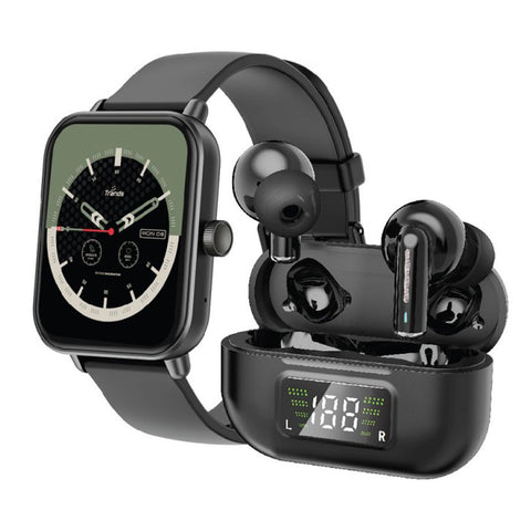 GETIT.QA- Qatar’s Best Online Shopping Website offers TRANDS SMARTWATCH, 1.83 INCHES + EARBUDS COMBO, TR-BD6397 at the lowest price in Qatar. Free Shipping & COD Available!