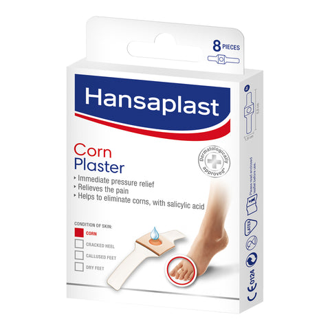 GETIT.QA- Qatar’s Best Online Shopping Website offers HANSAPLAST CORN PLASTER WITH SALICYLIC ACID ELIMINATES CORNS 8 PCS at the lowest price in Qatar. Free Shipping & COD Available!