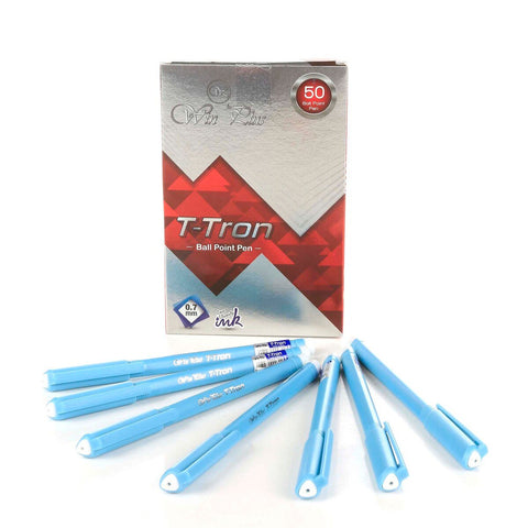 GETIT.QA- Qatar’s Best Online Shopping Website offers WIN PLUS PEN T-TRON 0.7MM, 50PCS, BLUE at the lowest price in Qatar. Free Shipping & COD Available!