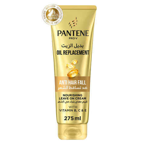 GETIT.QA- Qatar’s Best Online Shopping Website offers PANTENE PRO-V HAIR OIL REPLACEMENT LEAVE ON CREAM ANTI-HAIRFALL-- 275 ML at the lowest price in Qatar. Free Shipping & COD Available!