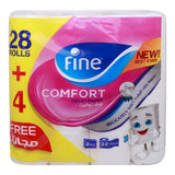 GETIT.QA- Qatar’s Best Online Shopping Website offers FINE COMFORT 2PLY DELICATELY SOFT TOILET ROLL 28 ROLLS + 4 ROLLS FREE at the lowest price in Qatar. Free Shipping & COD Available!