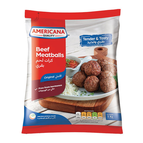 GETIT.QA- Qatar’s Best Online Shopping Website offers AMERICANA BEEF MEATBALLS 1 KG at the lowest price in Qatar. Free Shipping & COD Available!