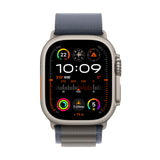 GETIT.QA- Qatar’s Best Online Shopping Website offers APPLE WATCH ULTRA 2 GPS + CELLULAR, TITANIUM CASE WITH BLUE ALPINE LOOP, 49 MM, SMALL, MREK3AE/A at the lowest price in Qatar. Free Shipping & COD Available!