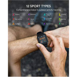 GETIT.QA- Qatar’s Best Online Shopping Website offers AUKEY FITNESS TRACKER SMART WATCH, 1.4 INCHES, BLACK, LS02 + WIRELESS EARBUDS, BLACK, EP-T25 at the lowest price in Qatar. Free Shipping & COD Available!