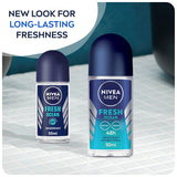 GETIT.QA- Qatar’s Best Online Shopping Website offers NIVEA MEN DEODORANT ROLL-ON FRESH OCEAN AQUA SCENT 50 ML at the lowest price in Qatar. Free Shipping & COD Available!