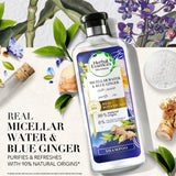 GETIT.QA- Qatar’s Best Online Shopping Website offers HERBAL ESSENCES BIO: RENEW MICELLAR WATER AND BLUE GINGER SHAMPOO 400 ML at the lowest price in Qatar. Free Shipping & COD Available!