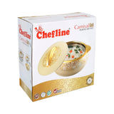 GETIT.QA- Qatar’s Best Online Shopping Website offers CHEFLINE PLASTIC INSULATED HOT POT CARNIVAL GOLD-- 3000 ML at the lowest price in Qatar. Free Shipping & COD Available!