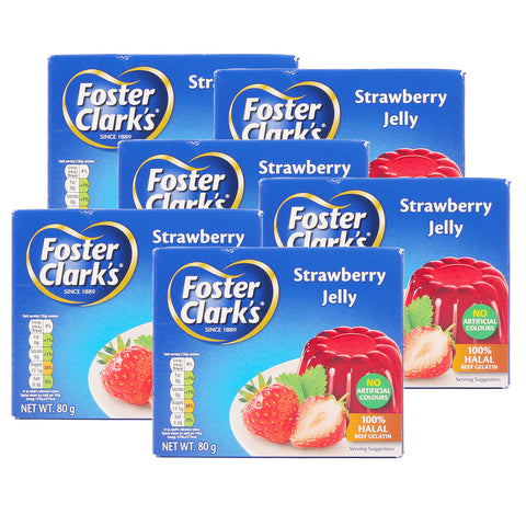 GETIT.QA- Qatar’s Best Online Shopping Website offers FOSTER CLARK'S STRAWBERRY JELLY VALUE PACK 6 X 80 G at the lowest price in Qatar. Free Shipping & COD Available!