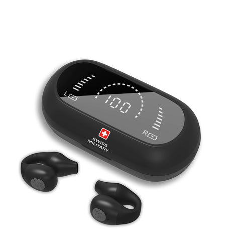 GETIT.QA- Qatar’s Best Online Shopping Website offers SWISS MILITARY TRUE WIRELESS EARBUDS DELTA 4 BLACK at the lowest price in Qatar. Free Shipping & COD Available!