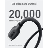 GETIT.QA- Qatar’s Best Online Shopping Website offers ANKER 544 USB-C TO USB-C BIO-BASED CABLE, 140 W, 3FT/0.9 M, BLACK, A80F1H11 at the lowest price in Qatar. Free Shipping & COD Available!