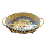 GETIT.QA- Qatar’s Best Online Shopping Website offers ARLINE DECORATIVE TRAY-- ROUND-- GOLD-- SAG021 at the lowest price in Qatar. Free Shipping & COD Available!