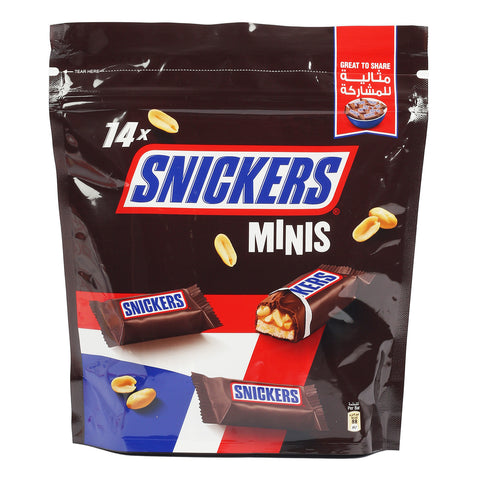 GETIT.QA- Qatar’s Best Online Shopping Website offers SNICKERS MINIS CHOCOLATE POUCH 14 PCS 252 G at the lowest price in Qatar. Free Shipping & COD Available!