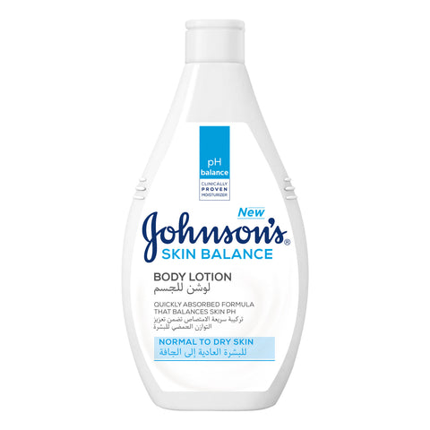 GETIT.QA- Qatar’s Best Online Shopping Website offers JOHNSON'S SKIN BALANCE BODY LOTION NORMAL TO DRY SKIN 250 ML at the lowest price in Qatar. Free Shipping & COD Available!