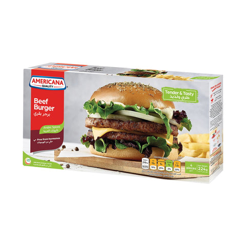 GETIT.QA- Qatar’s Best Online Shopping Website offers AMERICANA BEEF BURGER ARABIC SPICES 4 PCS 224 G at the lowest price in Qatar. Free Shipping & COD Available!