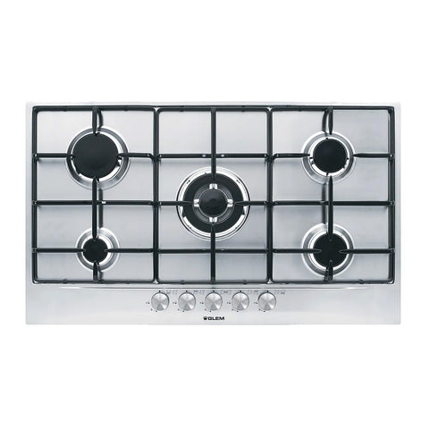 GETIT.QA- Qatar’s Best Online Shopping Website offers GLEMGAS BUILT IN COOKING HOB, 5 GAS BURNERS, 90 CM, STAINLESS STEEL, GT955IX at the lowest price in Qatar. Free Shipping & COD Available!