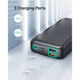 GETIT.QA- Qatar’s Best Online Shopping Website offers AUKEY PB-N74 PORTABLE CHARGER 20000MAH LARGE CAPACITY WITH 3 OUTPUTS &AMP; 3 INPUTS BLACK at the lowest price in Qatar. Free Shipping & COD Available!