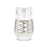 GETIT.QA- Qatar’s Best Online Shopping Website offers CRYSTAL DROPS GLASS WATER JUG-- GOLDEN DESIGN-- P13005-E3 at the lowest price in Qatar. Free Shipping & COD Available!