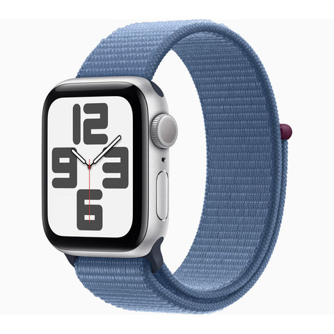 GETIT.QA- Qatar’s Best Online Shopping Website offers APPLE WATCH SE GPS, SILVER ALUMINIUM CASE WITH WINTER BLUE SPORT LOOP, 40 MM, MRE33 at the lowest price in Qatar. Free Shipping & COD Available!