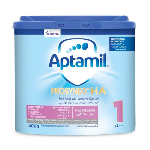 GETIT.QA- Qatar’s Best Online Shopping Website offers APTAMIL PROSYNEO HA STAGE 1 FROM 0-6 MONTHS 400 G at the lowest price in Qatar. Free Shipping & COD Available!