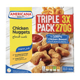 GETIT.QA- Qatar’s Best Online Shopping Website offers AMERICANA CHICKEN NUGGETS VALUE PACK 3 X 270 G at the lowest price in Qatar. Free Shipping & COD Available!