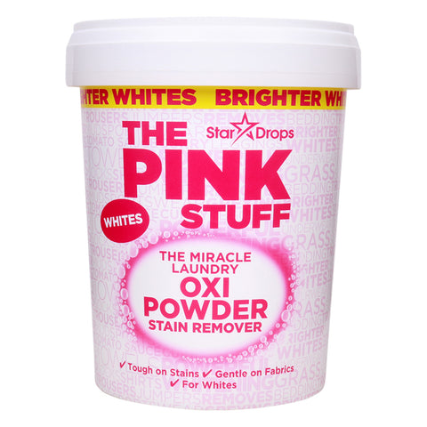 GETIT.QA- Qatar’s Best Online Shopping Website offers STAR DROPS PINK STUFF WHITES MIRACLE LAUNDRY OXI POWDER STAIN REMOVER 1 KG
 at the lowest price in Qatar. Free Shipping & COD Available!