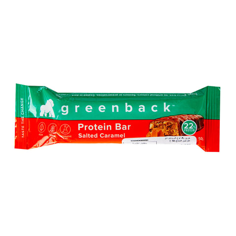 GETIT.QA- Qatar’s Best Online Shopping Website offers GREENBACK SALTED CARAMEL PROTEIN BAR 50 G
 at the lowest price in Qatar. Free Shipping & COD Available!
