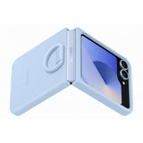 GETIT.QA- Qatar’s Best Online Shopping Website offers SAMSUNG Z FLIP 6 SILICONE CASE WITH RING, BLUE, EF-PF741TLEGWW at the lowest price in Qatar. Free Shipping & COD Available!