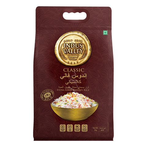 GETIT.QA- Qatar’s Best Online Shopping Website offers INDUS VALLEY EXTRA LONG CLASSIC BASMATI RICE 5 KG
 at the lowest price in Qatar. Free Shipping & COD Available!