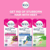 GETIT.QA- Qatar’s Best Online Shopping Website offers VEET HAIR REMOVAL COLD WAX STRIPS NORMAL SKIN 20 PCS at the lowest price in Qatar. Free Shipping & COD Available!