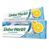 GETIT.QA- Qatar’s Best Online Shopping Website offers DABUR HERBAL WHITENING NATURAL WITH SALT AND LEMON 150 G at the lowest price in Qatar. Free Shipping & COD Available!
