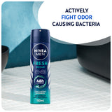 GETIT.QA- Qatar’s Best Online Shopping Website offers NIVEA MEN DEODORANT FOR MEN FRESH OCEAN SPRAY 150 ML at the lowest price in Qatar. Free Shipping & COD Available!