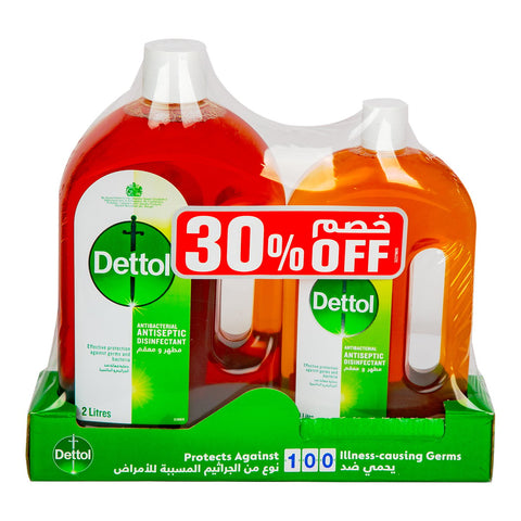 GETIT.QA- Qatar’s Best Online Shopping Website offers DETTOL ANTI BACTERIAL ANTISEPTIC DISINFECTANT ORIGINAL VALUE PACK 2 LITRES + 1 LITRE at the lowest price in Qatar. Free Shipping & COD Available!