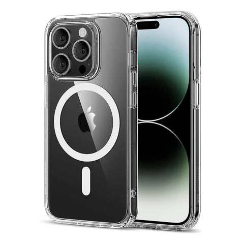 GETIT.QA- Qatar’s Best Online Shopping Website offers TRANDS IPHONE 15 PRO MAG SAFE BACK CASE, CLEAR, TR-C5606 at the lowest price in Qatar. Free Shipping & COD Available!