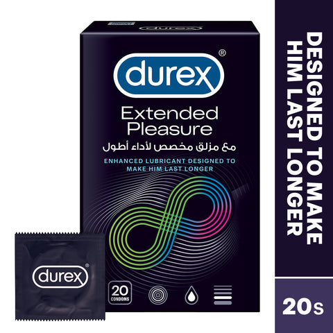 GETIT.QA- Qatar’s Best Online Shopping Website offers DUREX EXTENDED PLEASURE CONDOM 20 PCS at the lowest price in Qatar. Free Shipping & COD Available!