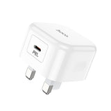 GETIT.QA- Qatar’s Best Online Shopping Website offers HOCO SINGLE PORT SUPER FAST WALL CHARGER, 20W, WHITE, C91B-PD at the lowest price in Qatar. Free Shipping & COD Available!