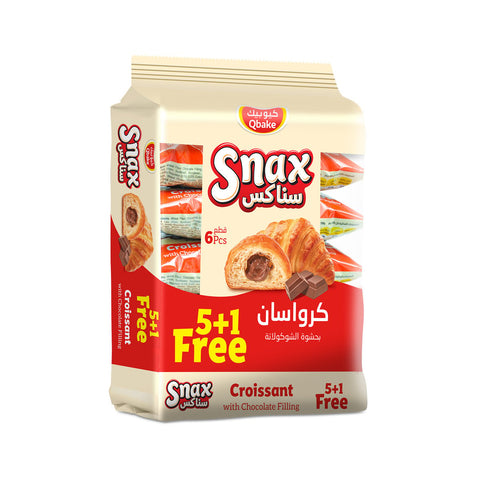 GETIT.QA- Qatar’s Best Online Shopping Website offers QBAKE SNAX CROISSANT WITH CHOCOLATE FILLING 60 G 5+1 at the lowest price in Qatar. Free Shipping & COD Available!