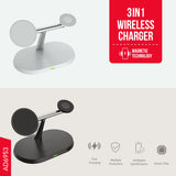 GETIT.QA- Qatar’s Best Online Shopping Website offers TRANDS 3 IN 1 WIRELESS CHARGER FOR SMARTPHONE, IWATCH AND AIR PODS AD6953 at the lowest price in Qatar. Free Shipping & COD Available!