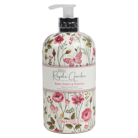 GETIT.QA- Qatar’s Best Online Shopping Website offers BAYLIS & HARDING ROYALE GARDEN ROSE-- POPPY & VANILLA HAND WASH 500 ML at the lowest price in Qatar. Free Shipping & COD Available!