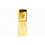 GETIT.QA- Qatar’s Best Online Shopping Website offers SAMSUNG Z FLIP 6 SILICONE CASE WITH RING, YELLOW, EF-PF741TYEGWW at the lowest price in Qatar. Free Shipping & COD Available!