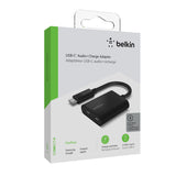 GETIT.QA- Qatar’s Best Online Shopping Website offers BELKIN CONNECT USB-C AUDIO + CHARGE ADAPTER, F7U081BTBLK at the lowest price in Qatar. Free Shipping & COD Available!