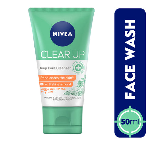 GETIT.QA- Qatar’s Best Online Shopping Website offers NIVEA FACE WASH DEEP PORE CLEANSER CLEAR UP 50 ML at the lowest price in Qatar. Free Shipping & COD Available!