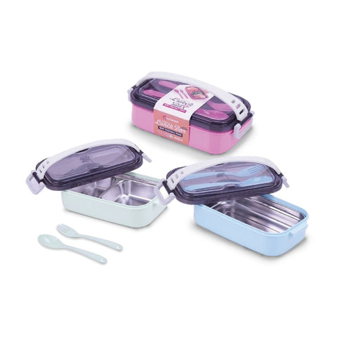 GETIT.QA- Qatar’s Best Online Shopping Website offers ELIANWARE STAINLESS STEEL LUNCH BOX, E-2005, 450ML, ASSORTED PER PC at the lowest price in Qatar. Free Shipping & COD Available!