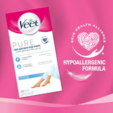 GETIT.QA- Qatar’s Best Online Shopping Website offers VEET PURE LEGS AND BODY WAX STRIPS SENSITIVE SKIN 20 PCS at the lowest price in Qatar. Free Shipping & COD Available!