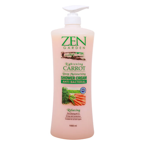 GETIT.QA- Qatar’s Best Online Shopping Website offers ZEN GARDEN LIGHTENING CARROT ANTI-BACTERIAL SHOWER CREAM-- 1LITRE at the lowest price in Qatar. Free Shipping & COD Available!